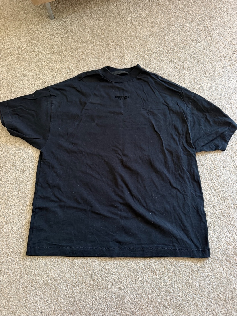 Essentials Fear of God Black Short Sleeve Crewneck T-Shirt